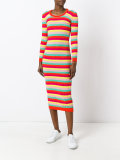 striped round neck dress