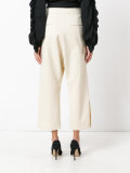 wide-legged cropped trousers