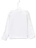 faux fur trim sweatshirt