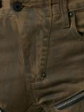 zip-detail biker jeans