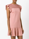 ruffled sleeves mini dress