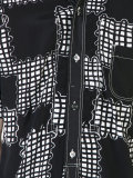 abstract check shortsleeved shirt