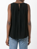 pleated layered blouse