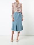 drawstring denim skirt 