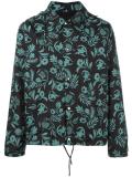 plants print hooded jacket