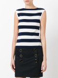striped sleeveless T-shirt