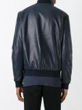 zipped leather jacket 