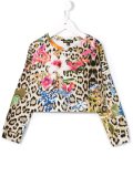 leopard and floral print sweatshirt