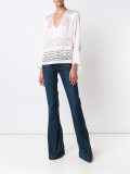 v-neck embroidered blouse 