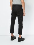 rigid denim cropped jeans