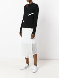 'Key Stick' long sleeve zigzag sweater