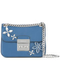 floral embellished shoulder bag 