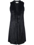 sleeveless faux fur coat