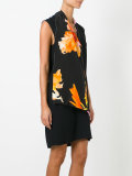 floral scarf detail dress