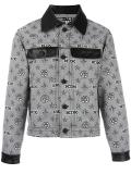 monogram print shirt jacket