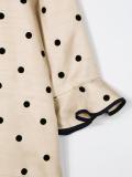 polka dot flocked dress 