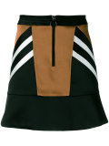 panelled satin mini skirt