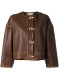 leather hook and eyelet jacket