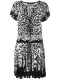leopard print flared dress