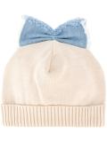 Denim Bow Detail套头帽