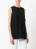 detailed sleeveless blouse