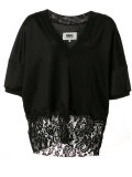 lace hem blouse