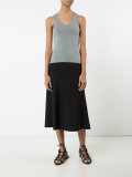 sleeveless back slit top