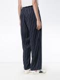 pin stripe wide-leg trousers 