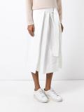 pleated midi skirt