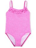 heart print one-piece swimsuit