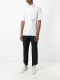 line print slim shirt