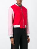 embroidered back bomber jacket