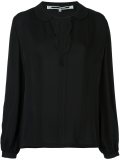 tied neckline blouse