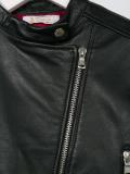 band collar biker jacket