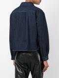contrast seam cropped denim jacket