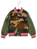 camouflage print bomber jacket