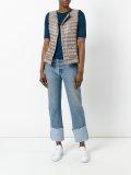 collarless gilet