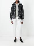 blurry stripes detailing jacket