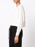 v neck cropped sweatshirt