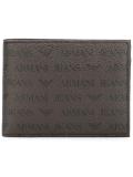 logo print flat wallet
