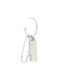 safety pin and tag earring 