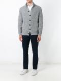 flocked ribbed cardigan