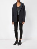distressed linen blazer