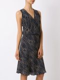 v neck printed dress