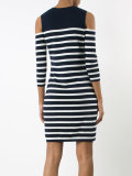 cold shoulder stripe dress