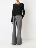 side pocket flared trousers