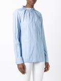 ruffle collar poplin top