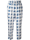 paisley print cropped trousers 