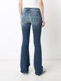 ripped detailing flared jeans