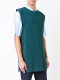 pleated sleeveless pullover